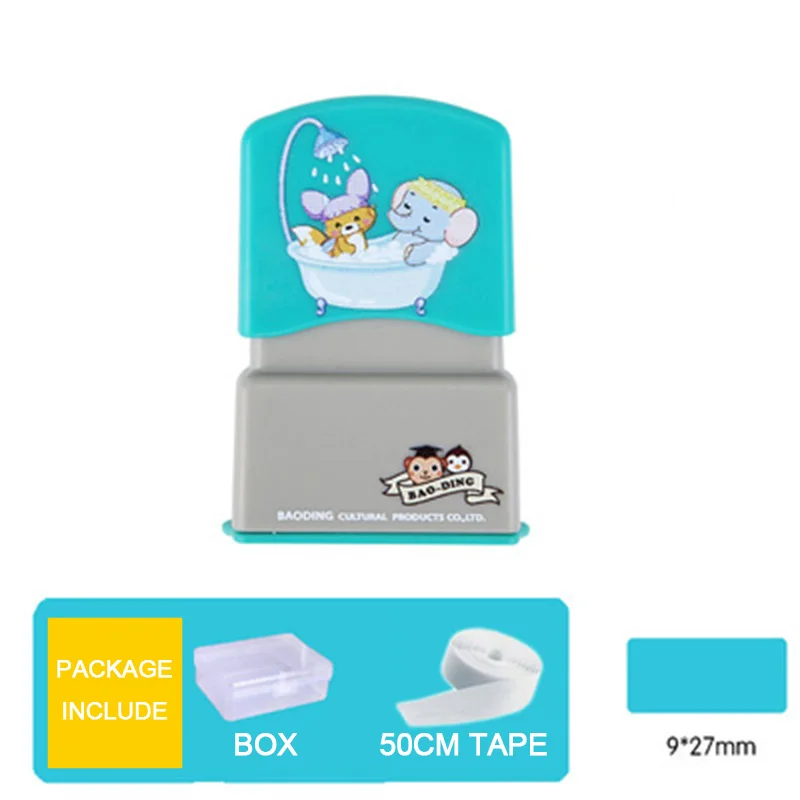 

Customized Name Stamp Personal Student Child Baby Engraved Waterproof Non-fading Kindergarten Cartoon Animal Clothing Name Seal