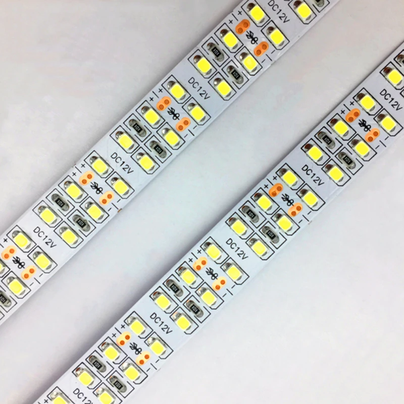 Двухрядная Гибкая СВЕТОДИОДНАЯ лента SMD 2835 IP20/IP67/IP68 водонепроницаемая