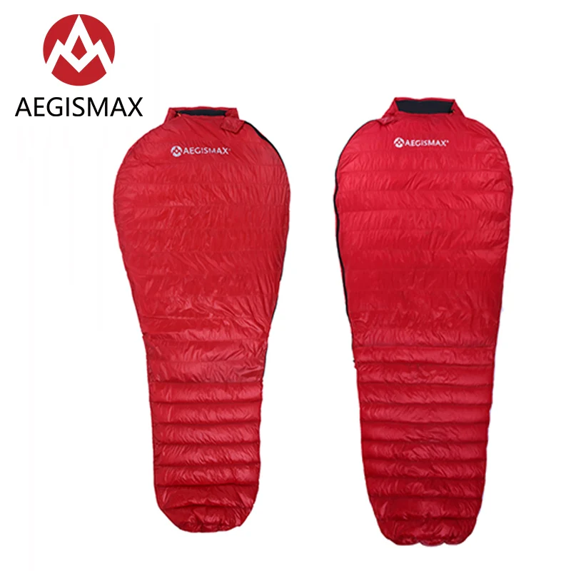 Aegimax Новый мини обновленный спальный мешок 95% белый гусиный пух Сращивание мумия