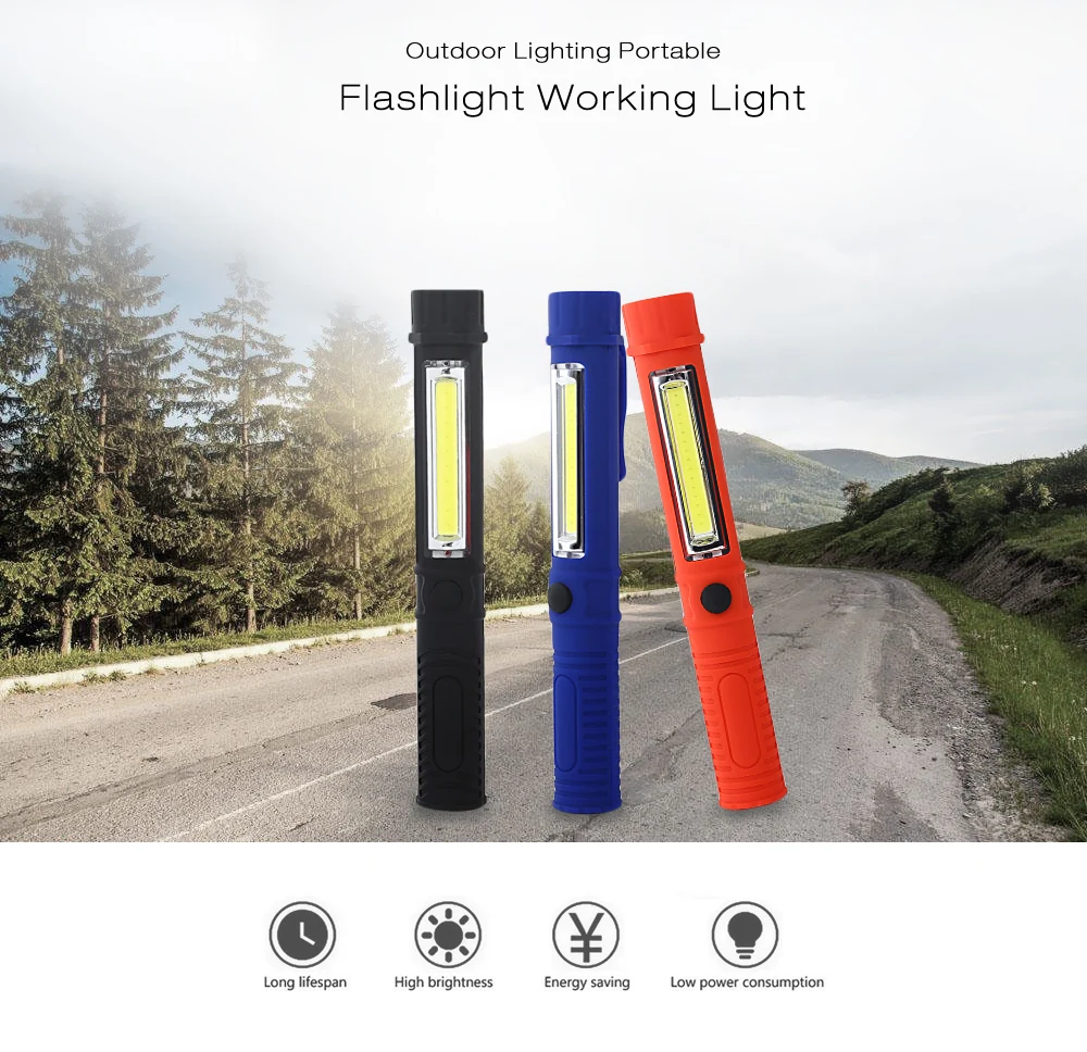 COB LED Multifunction Maintenance flashlight Magnetic Base Light Mini Portable lanterns Working Inspection Torches | Лампы и освещение