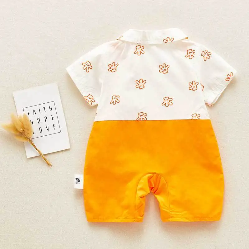 

Cute Fashion Baby Boys Girls Romper Summer 2021 Toddler Newborn Print Unisex Jumpsuits for Infant Daily Wear Beautiful Clothes