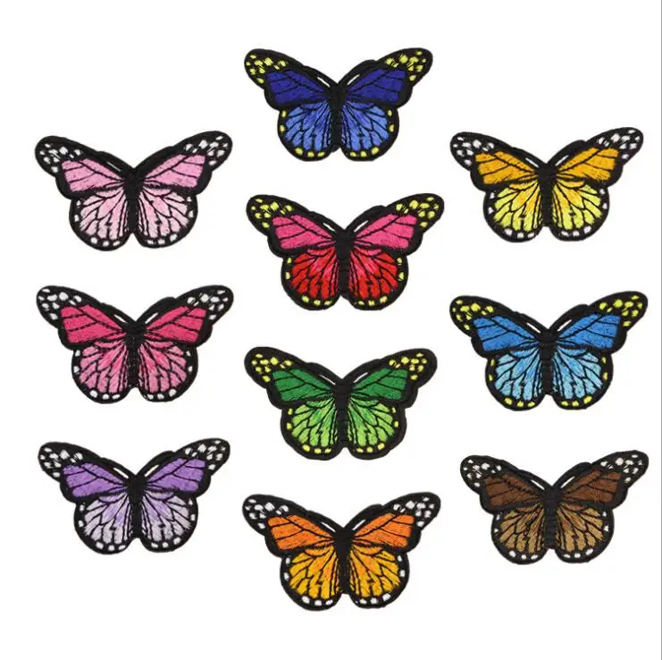 

10Pcs/Set Sewing Embroidered Butterfly Patch Iron On Butterflies Patches Hotfix Motif Applique Clothes Sticker For Garment DIY