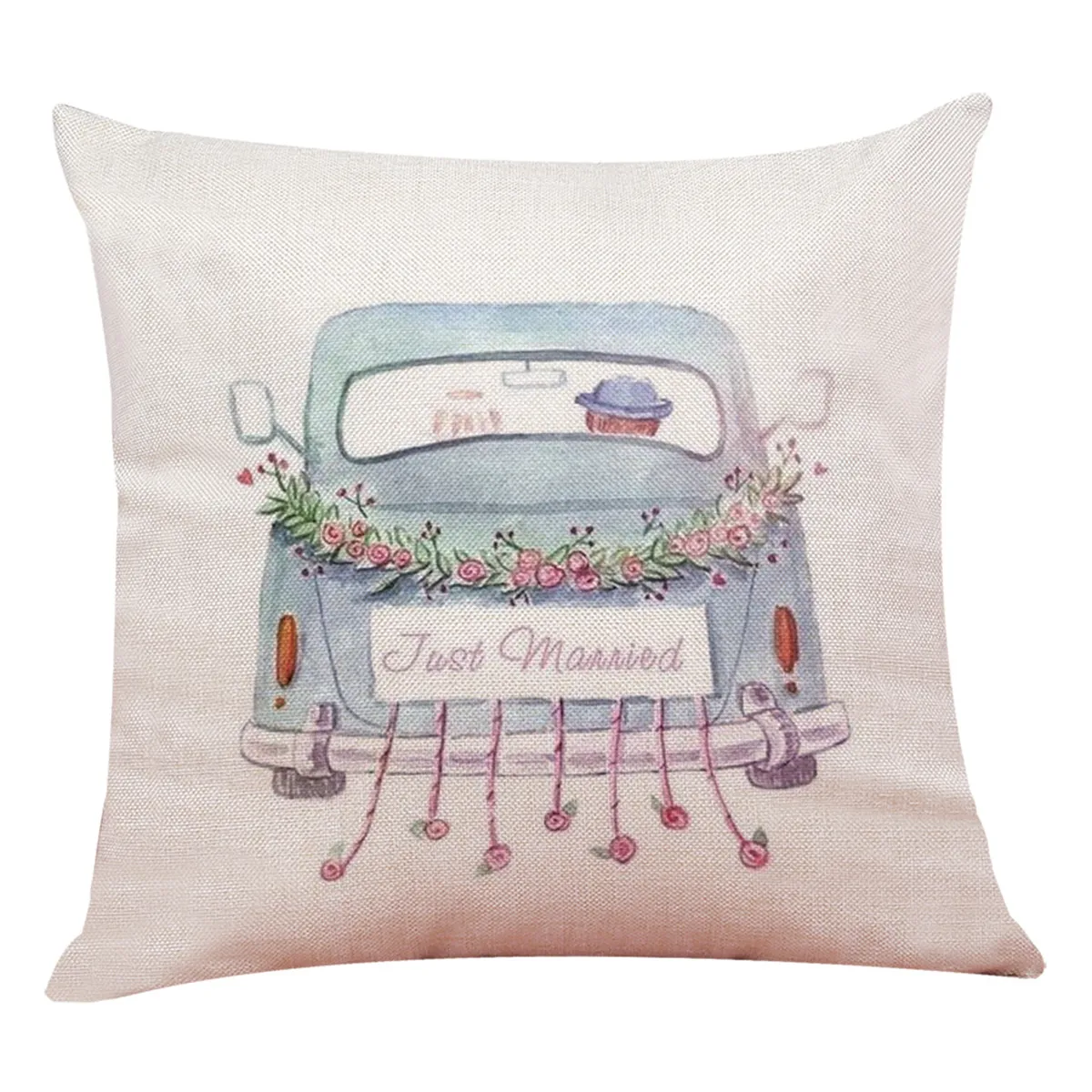 Классический чехол для диванной подушки с принтом автомобиля дивана и кровати