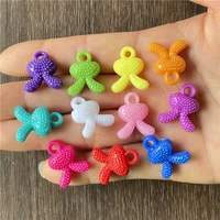 50pcs mixed batch of bows bells boat sails rabbit ears colorful small pendants diy handmade jewelry crafts accessories