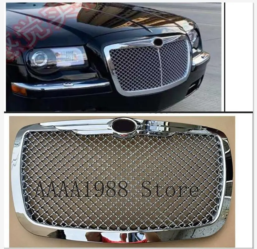 

Honeycomb Front Chromed Grille Grill Overlay Trim For Chrysler 300C 2005 2006 2007 2008 2009 2010