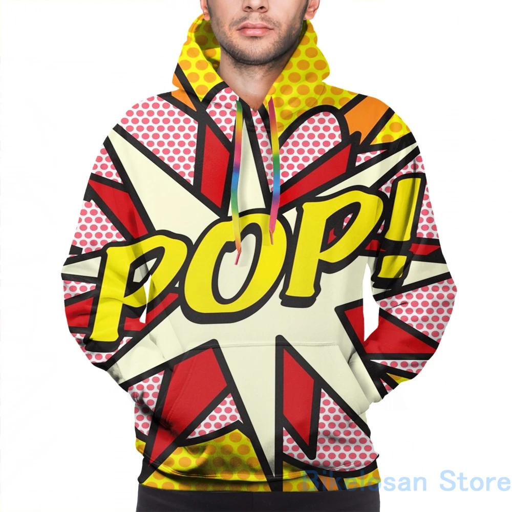 Мужские толстовки свитшоты для женщин Забавный комикс с принтом &quotпоп-арт&quot поп