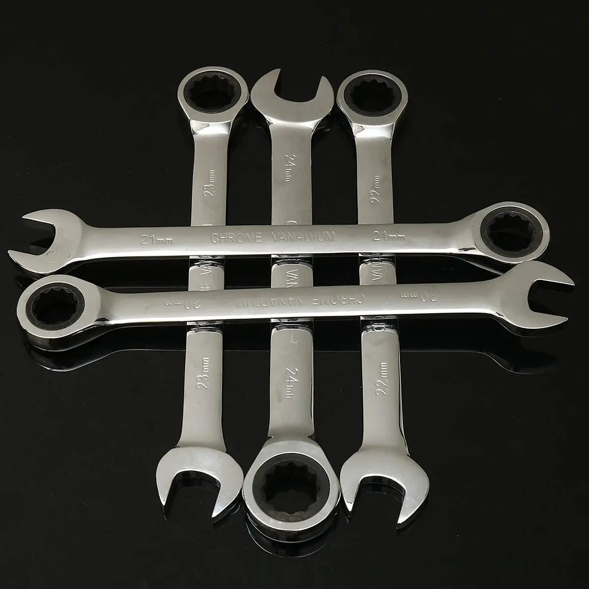 Comination Ratcheting Wrench Set Metric Sizes 6-32mm 72-Tooth Quick Fixed Head Ratchet Spanner | Инструменты
