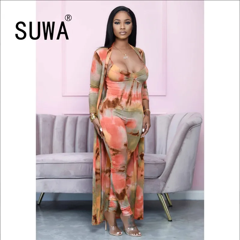 Женский комплект из двух предметов с длинным рукавом Длинный топ и Облегающий