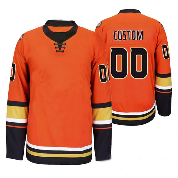 

Men Customized America Ice Hockey Jersey ANAHEIM Fans Stitch Jerseys GETZLAF KESLER FOWLER SELANNE KARIYA Orange 0001