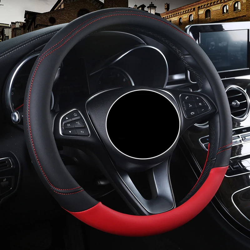 Leather Car Steeting Wheel covers For Geely all models Emgrand EC7 GS GL GT GC9 EC8 X7 FE1 GX7 SC6 SX7 GX2 car accessories styli |