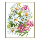 Белая хризантема, вышивка крестиком, цветочный принт, наборы для рукоделия 11CT 14CT, вышивка своими руками, картины для украшения дома