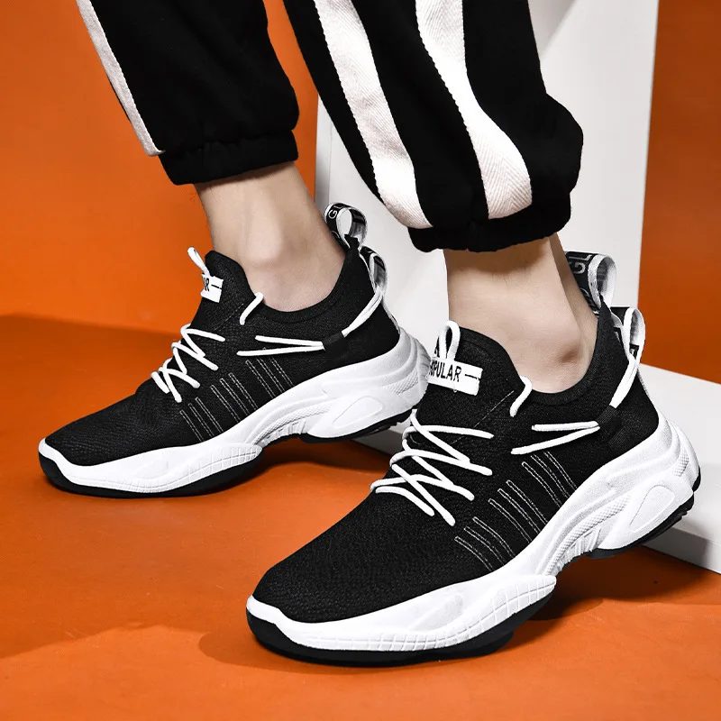 Men Running Shoes Sneakers Breathable Yellow Jogging Light Walking Footwear Non-slip Hard-wearing Sport Zapatillas Hombre | Спорт и