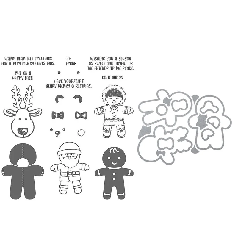 Прозрачные штампы Ginger man/декоративные для скрапбукинга/изготовления