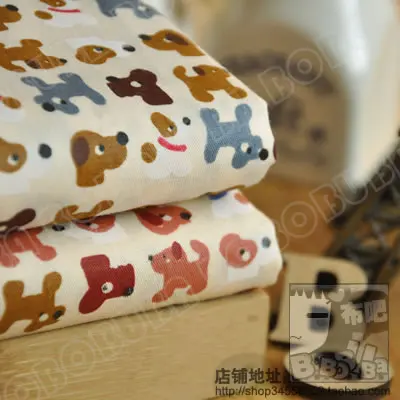 

Cute Dog Twill 100% Cotton Fabric, Patchwork Cloth, DIY Sewing Quilting Material For Baby & Child