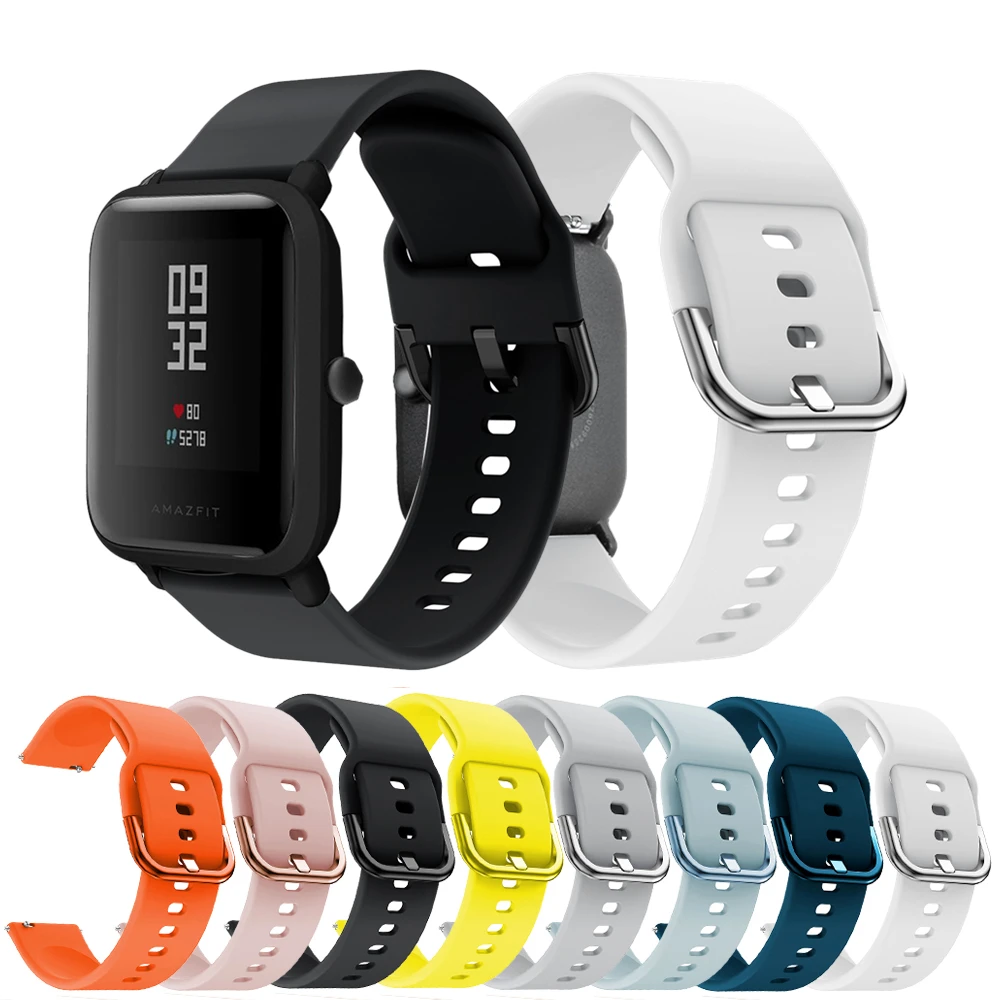 

20 мм открытый силиконовый спортивный ремешок для часов для Galaxy Watch Active/42 мм резиновый ремешок для часов замена Браслет для смарт-браслета ...