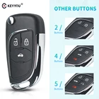 KEYYOU 2345 кнопки модифицированный Флип складной пульт дистанционного ключа оболочки для Chevrolet Lova Aveo Cruze Fob чехол Uncut HU100 лезвие