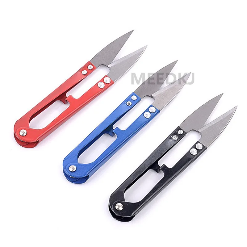 

1Pcs Scissors Sewing Spring Embroidery Thrum yarn scissors cross stitch clothing tailor U-cut head shear DIY Supplies