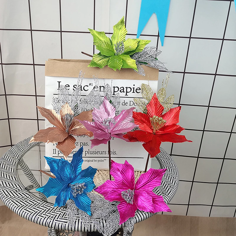 

Искусственные цветы, украшения для рождественской елки, рождественские украшения для дома, новогодние и рождественские украшения, Рождест...