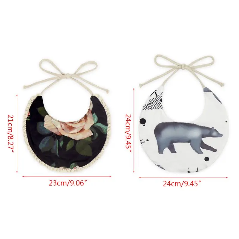 

Newborn Baby Boys Girls Saliva Towel Polyester Cotton Kids Feeding Triangle Bibs