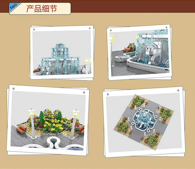 

MOULD KING 16003 MOC Streetview Building Toys The Angel Square Model With Led light Building Blocks Bricks Kids Christmas Gifts