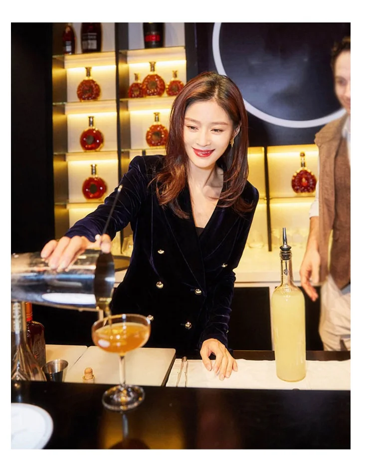 Женский деловой костюм из двух предметов двубортный Тренч с отложным воротником