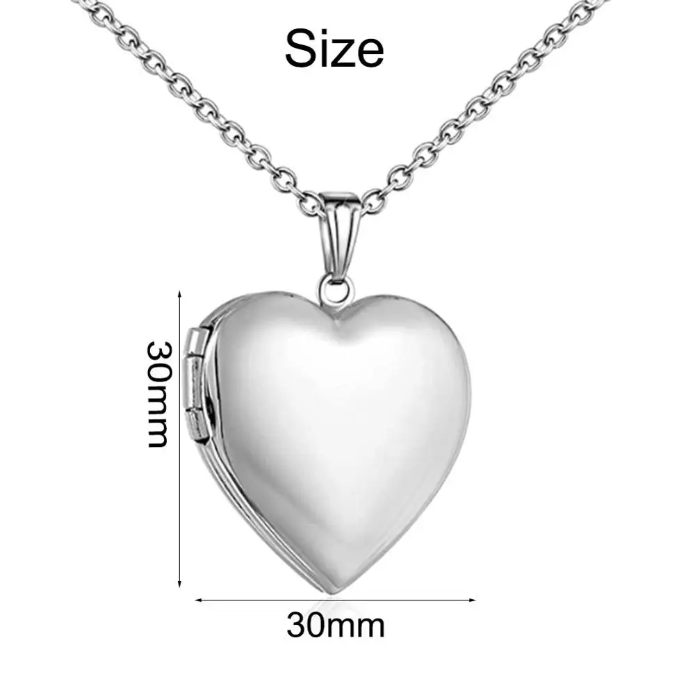 Forever In My Heart stainless steel Love Locket Necklace That Holds Pictures Photo for Women Girls | Украшения и аксессуары