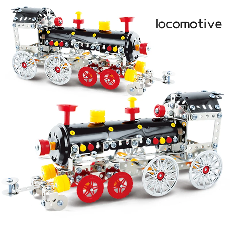 Паровозик Строительный набор 3D модель из нержавеющей стали DIY подарок