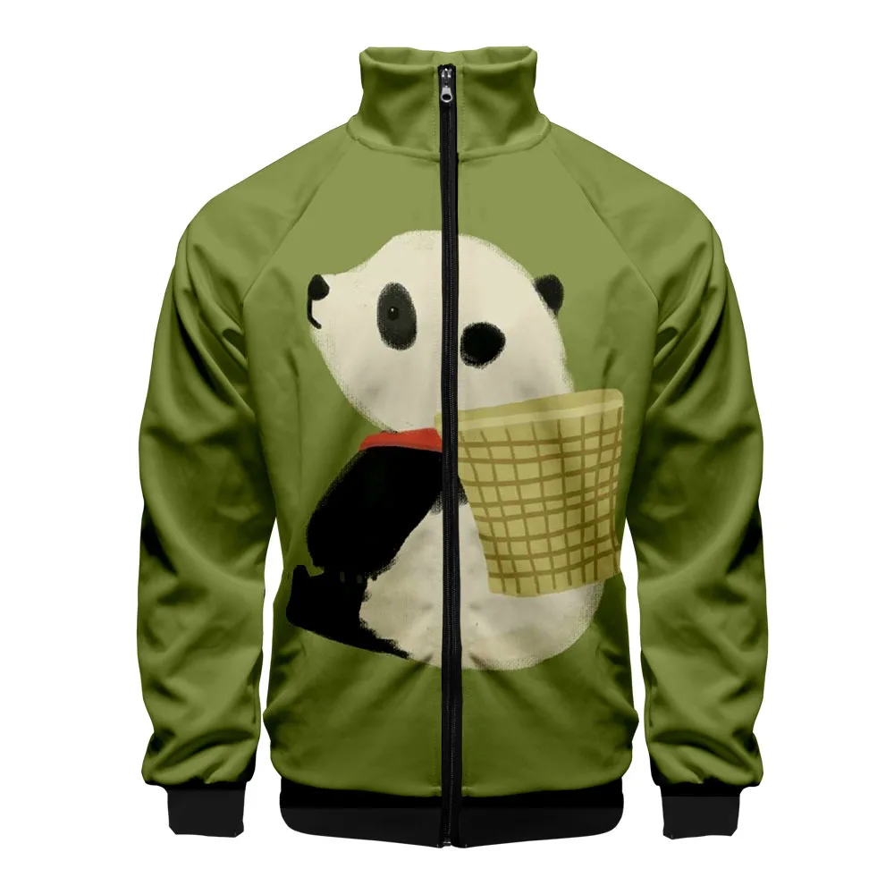

Animal Panda 3D Printed Men's Jacket Slim Stand Collar Zipper Jacket Male Tracksuits Streetwear Hip Hop Hoodie Sportswear