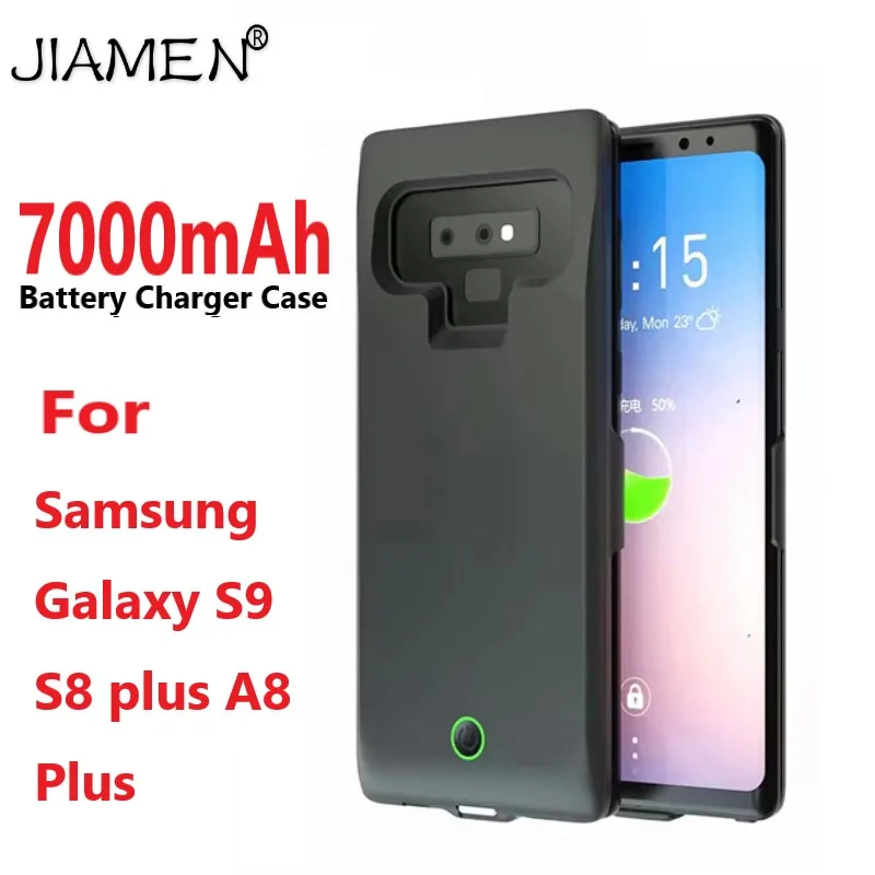 7000 мАч Power Bank зарядное устройство чехол для Samsung Galaxy S9 S8 плюс внешний резервный