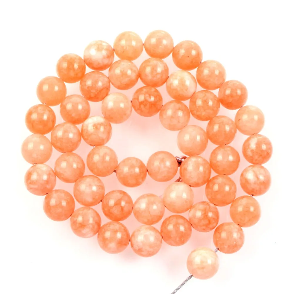 15 &quot бусы из натурального камня оранжевый полосатый мрамор камень круглые