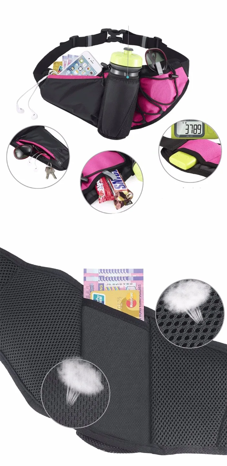FX Running Fanny Женские поясные сумки держатель для бутылки с водой Сумка ремнем