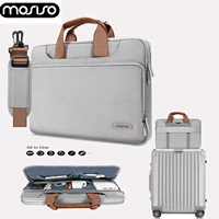 mosiso 13 13 3 14 15 inch laptop sleeve case bag polyester shoulder handbag belt for macbook air prohuawei matebooklenovo yoga
