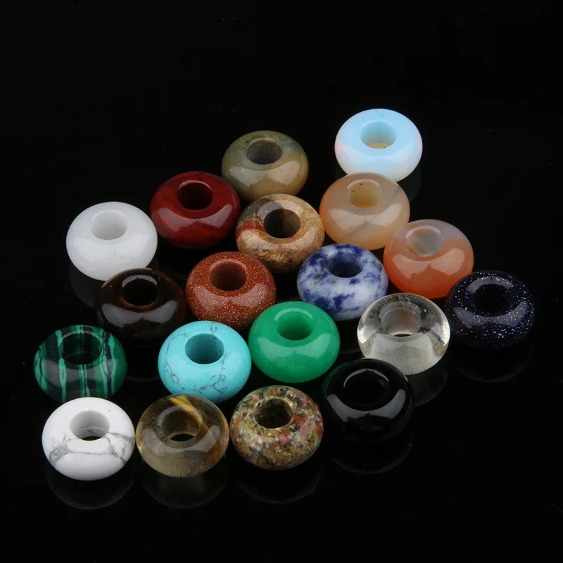 Модные натуральный камень плоские бусины для изготовления ювелирных изделий с