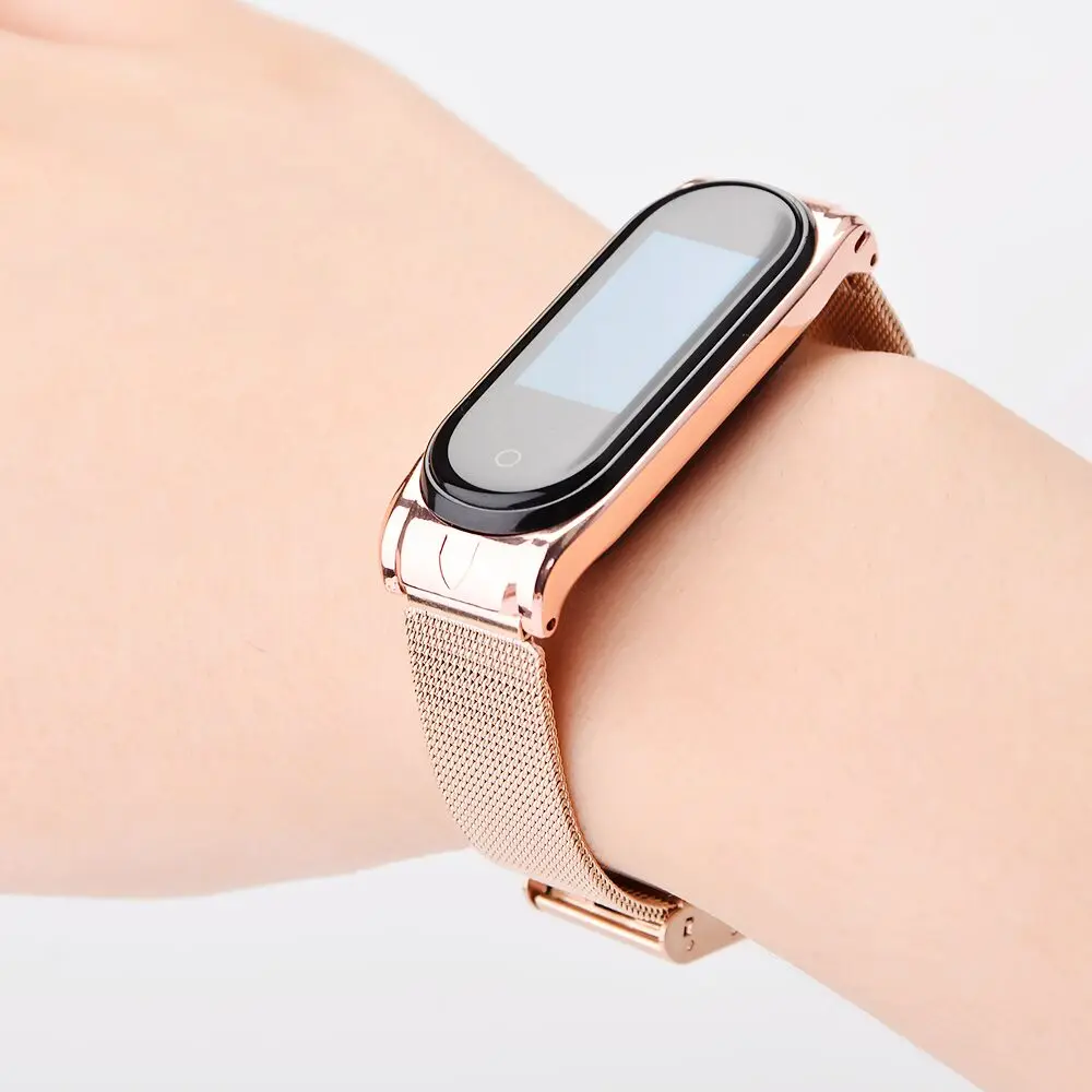 Браслет Mi Band 4 браслет из нержавеющей стали для Xiaomi Mi браслет 4 3 Mi4 сменный ремешок Miband 4 3 металлические браслеты Pulseira