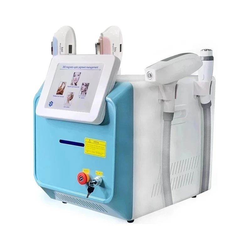 

Free Shipping 360 Magneto 4 in 1 Opt SHR IPL E-light Nd Yag Laser RF for Hair Removal + Skin Lift +1064nm Tattoo Beauty Machine