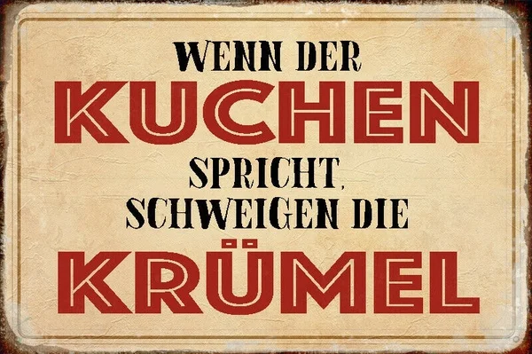 

When the Cakes Is Talking Metal Sign Signboard Arched Metal Tin Sign 20 X 30 Cm