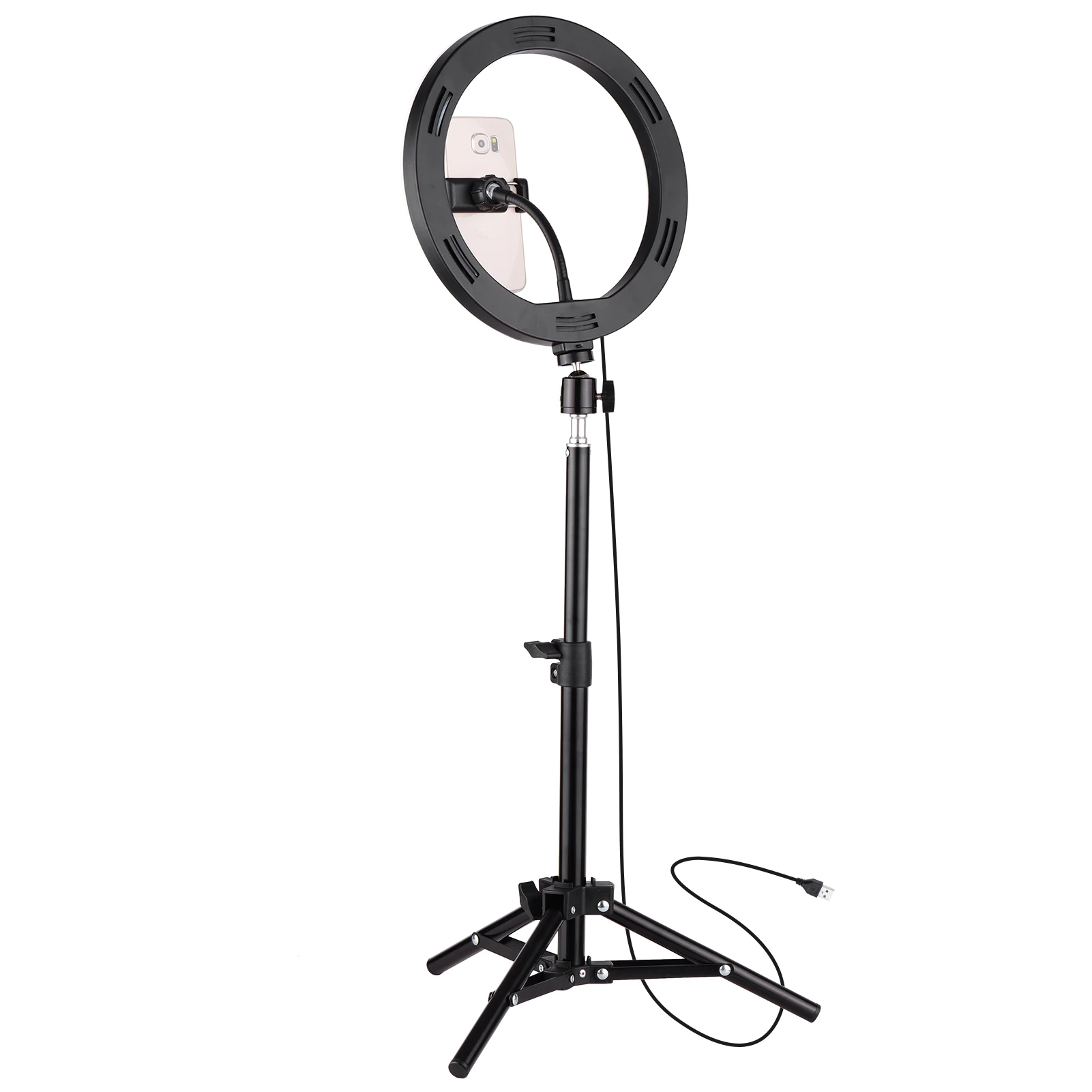 

10 дюймовый светодиодный кольцевой светильник лампа для фотосъемки со штативом держатели для телефонов в автомобиль дистанционного Управл...