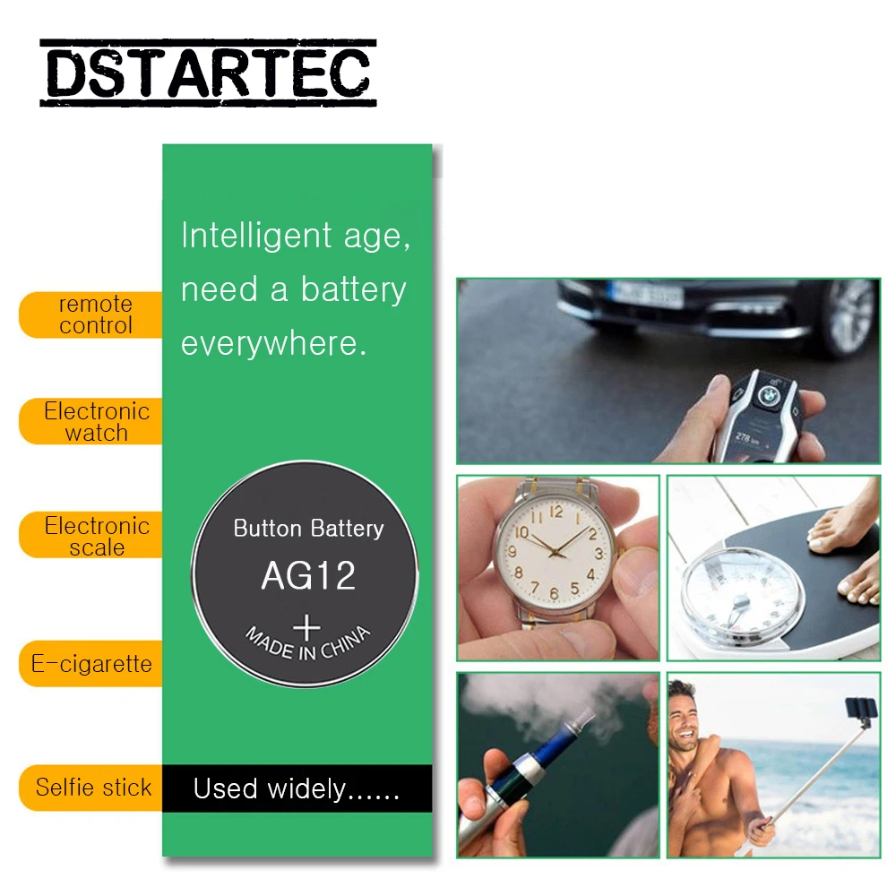 10 шт./карта 30 мА · ч 1 55 в AG12 LR43 SR43 260 386 LR1142 V12GA AG 12 кнопочных батарей для пультов