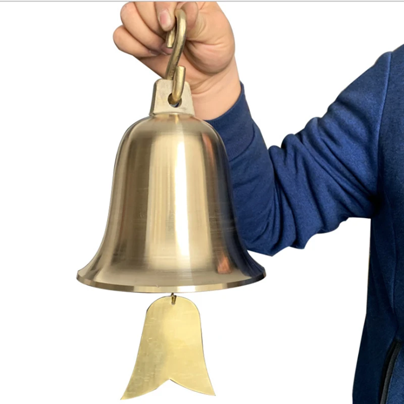 Золотая подвеска в виде колокольчика из чистой латуни антикварные медные