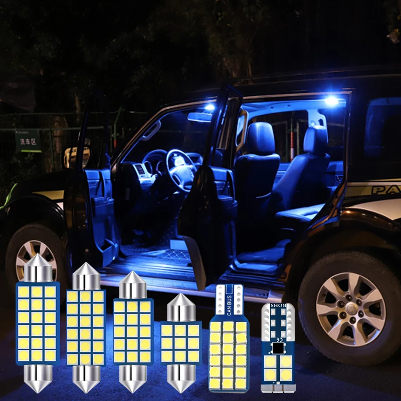 

For Toyota Corolla E170 E160 2014 2015 2016 2017 2018 7pcs 12v Car LED Bulbs Reading Lamps Vanity Mirror Trunk Light Accessories