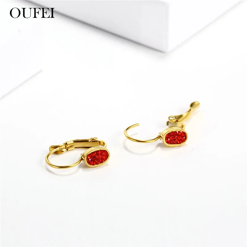 OUFEI ювелирные изделия из нержавеющей стали женские корейские серьги для женщин
