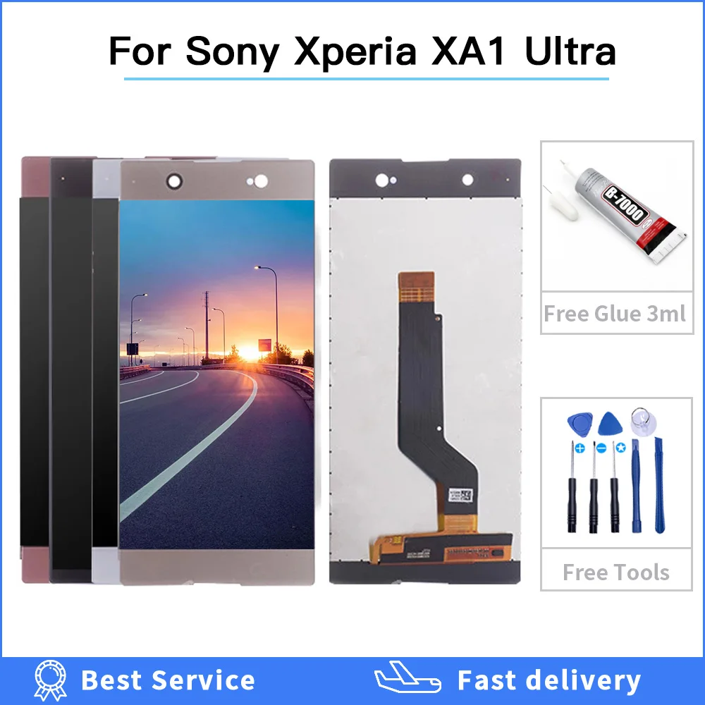 100% протестированный 6 0 &quotЖК-дисплей для Sony XA1 Ultra G3221 G3223 G3212 G3226 сенсорный экран с