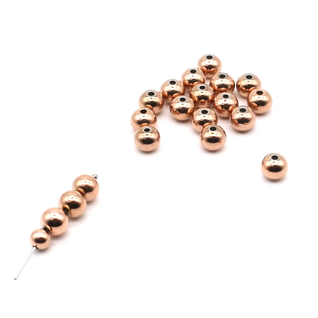 Бусины россыпью из нержавеющей стали 3/4/5/6/8 мм | Украшения и аксессуары