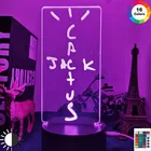 Светодиодный ночсветильник С КАКТУСОМ Jack, украшение для спальни, ночсветильник, крутой подарок на день рождения, декор для комнаты, неоновая настольная лампа С КАКТУСОМ, прикроватная