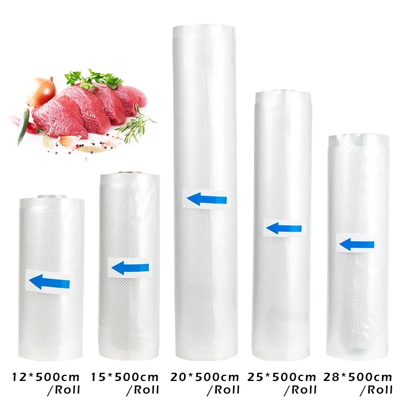 

12/15/20/25/28cm*500cm Kitchen Food Vacuum Bag Storage Bags For Vacuum Sealer Packaging Rolls Food Fresh Saver Vacuum Bags