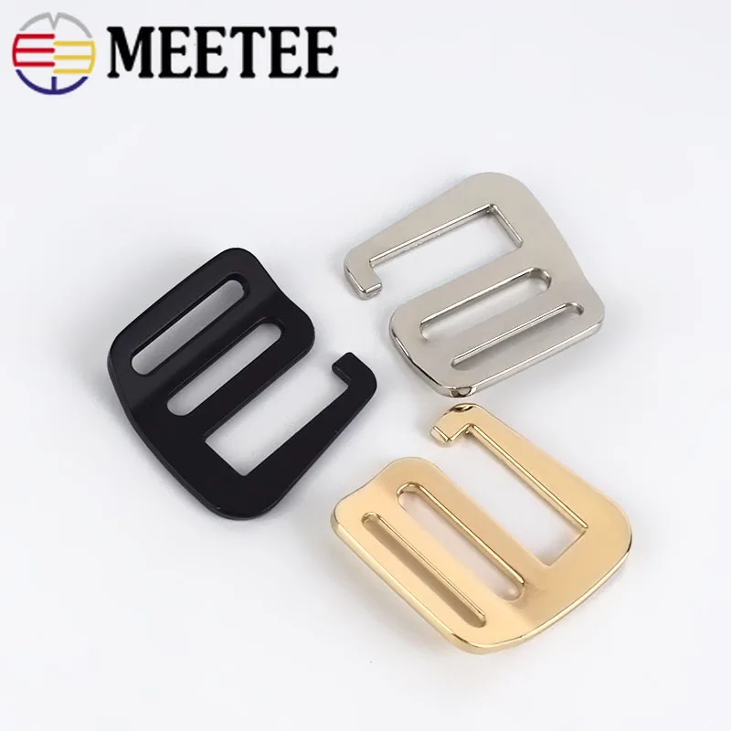 Металлический тройной скользящий крючок Meetee 4 шт. 25/32/38 мм регулировать пряжки для
