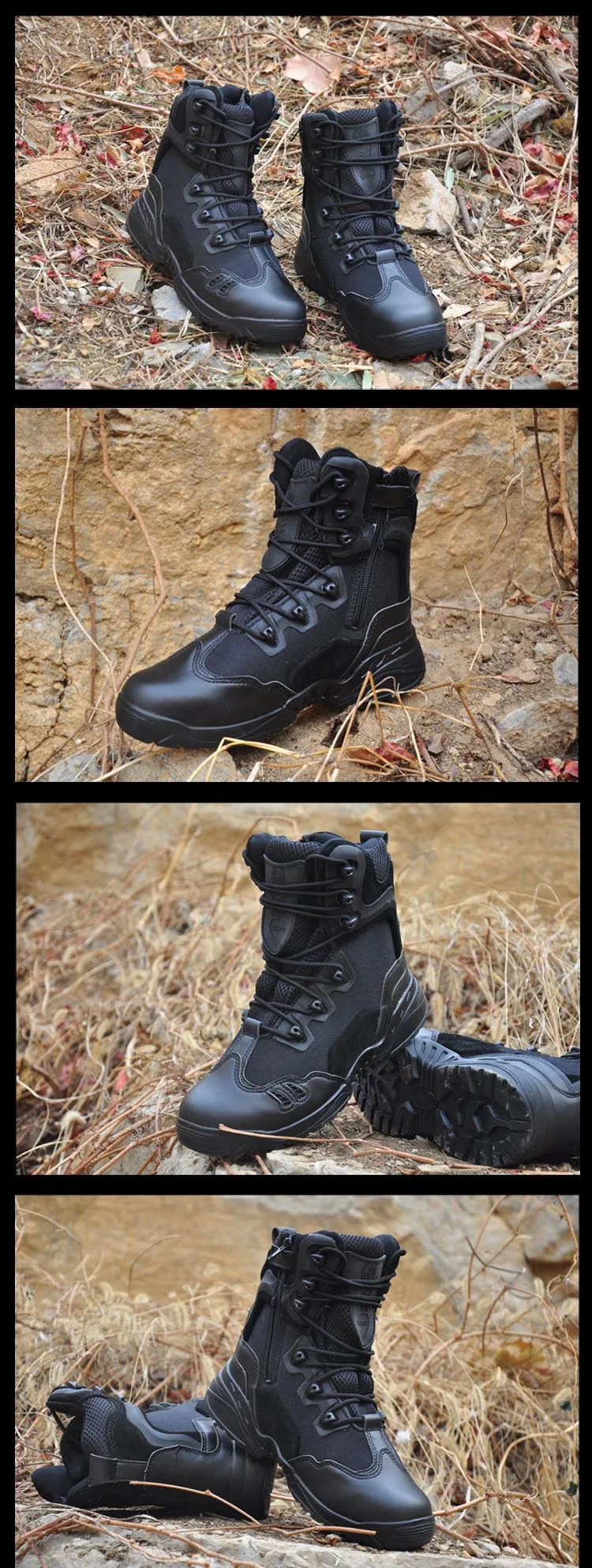 Outdoor Autumn Winter Men Warm Hiking Boots Tactical Mountaineering Walking Sneakers New Warm Non-Slip High-Top Waterproof Shoes