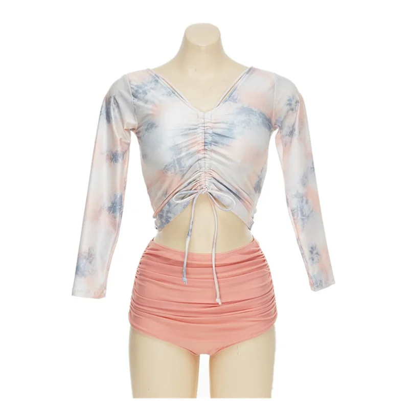 Женский комплект бикини с длинным рукавом Rhyme бандажный купальный костюм женский