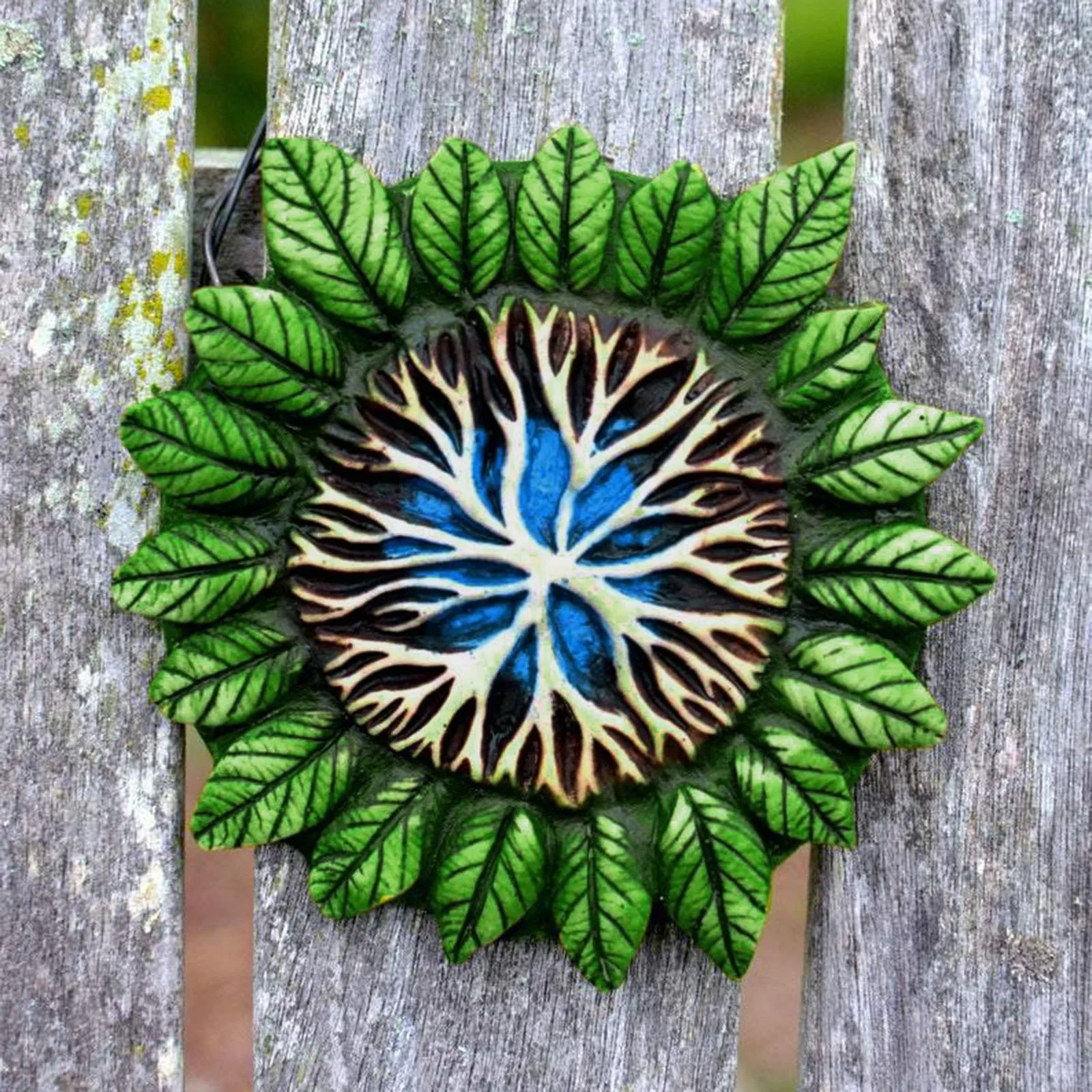 Искусственное растение садовая скульптура креативная синяя птица природная