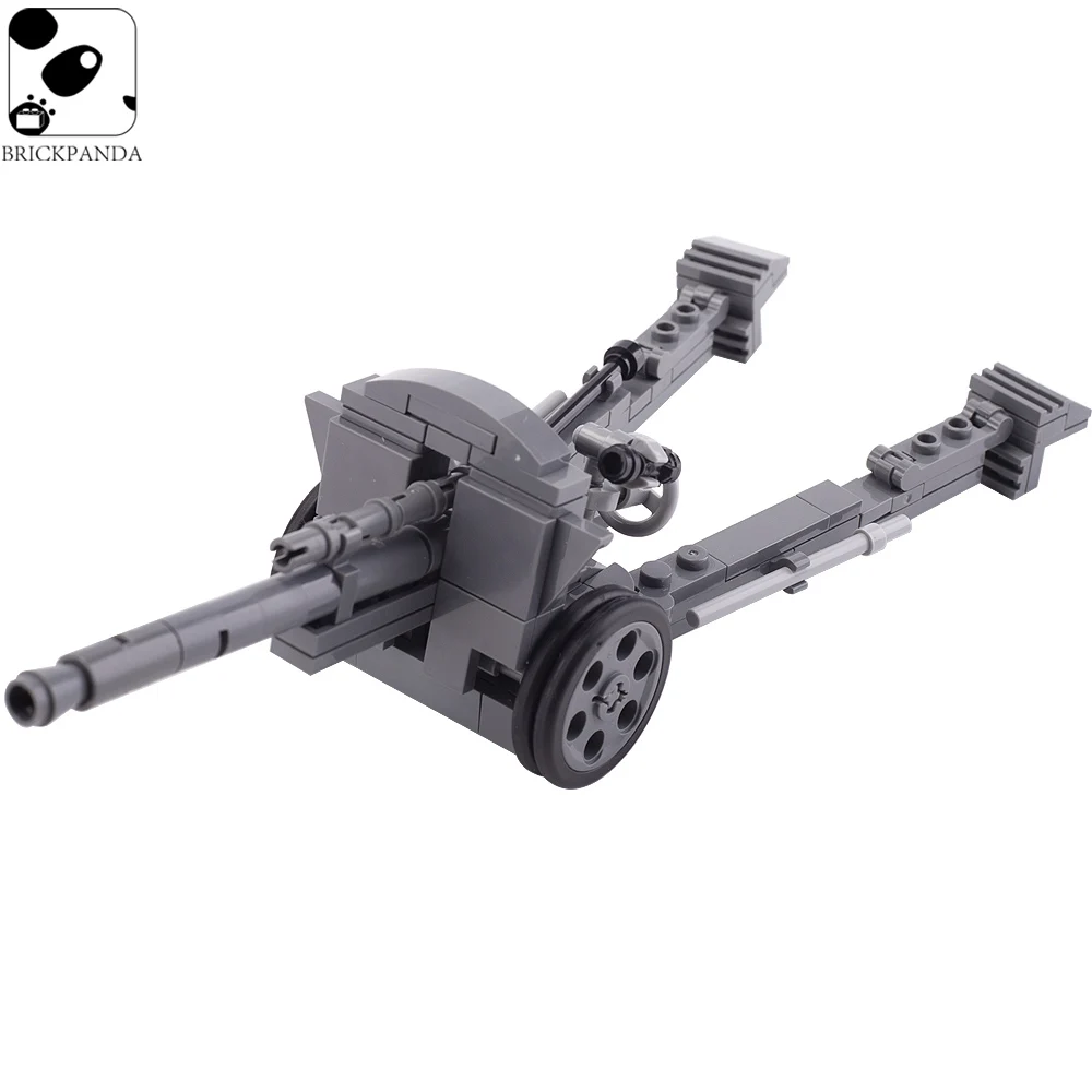 

WW2 военные строительные блоки LEFH18 немецкий гаубица минифиг солдаты армейское оружие аксессуары артиллерийская модель «сделай сам» Детская...